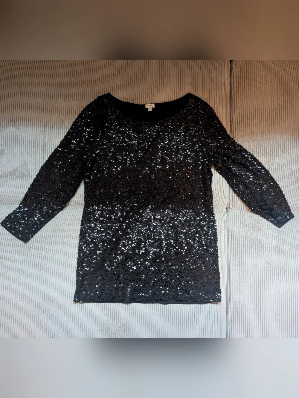 J. Crew Black Sequin Shirt